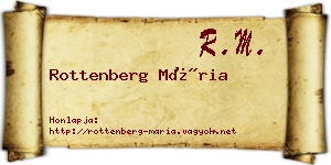 Rottenberg Mária névjegykártya